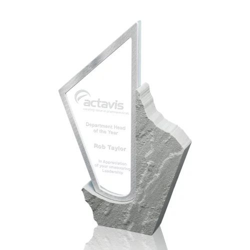 Savanna Award - Starfire/Aluminum/Sandstone 9"