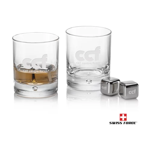 Cubes de glace en acier inoxydable Swiss Force® et 2 Bastia OTR.