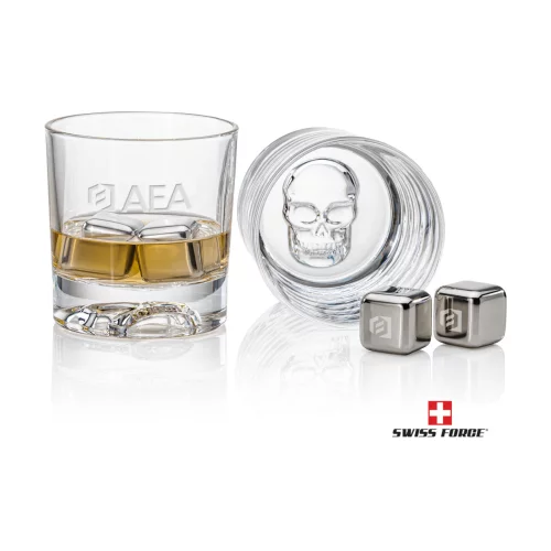 Cubes de glace en acier inoxydable Swiss Force® et 2 têtes de mort Delrina OTR