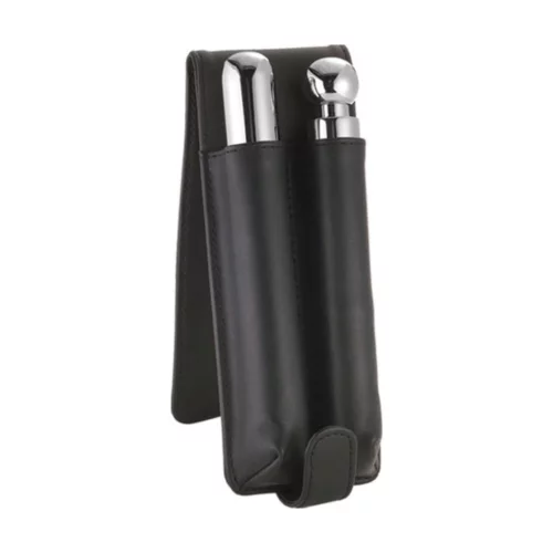 Ensemble cigare/flasque Tyrone 2 pièces dans un étui en cuir