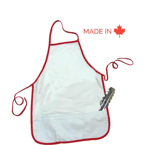 Tablier en sergé de polycoton coloré de 7-8 oz, 20'' x 28'' avec poches.