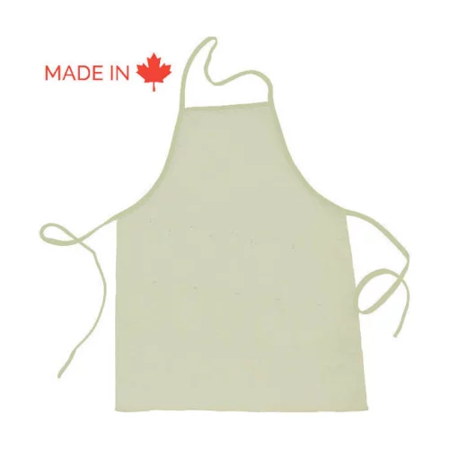 Tablier en coton naturel de 7-8 oz, 20'' x 27''.