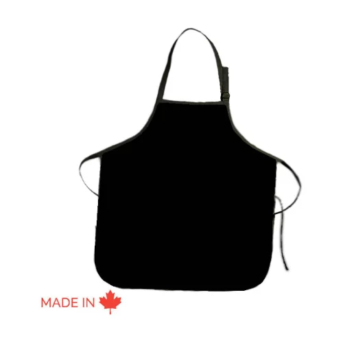 Tablier commercial noir en polycoton de 7-8 oz, 27'' x 30'' - Grand format