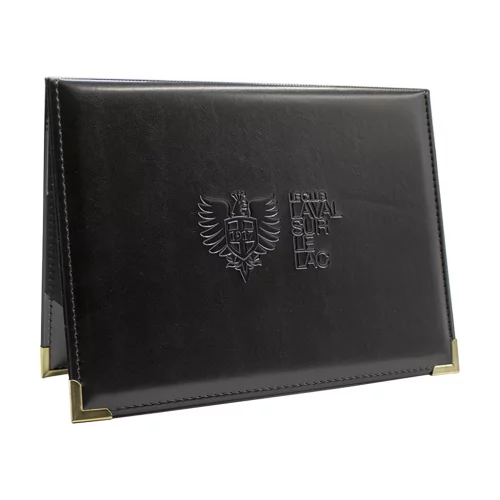 Porte-diplôme en similicuir de luxe 8 ½" x 11"