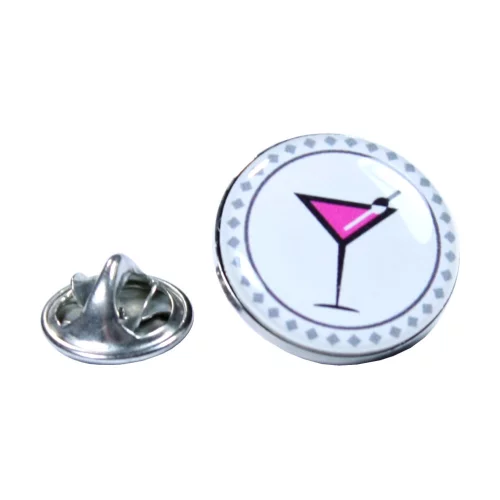 Lapel Pin with Butterfly Clutch (1" Round Domed)