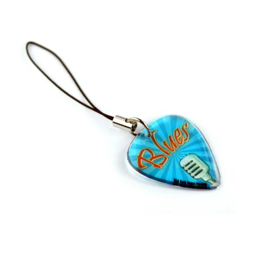 Guitar Pick / Plectrum - Standard Size Pick on Cell Phone Charm