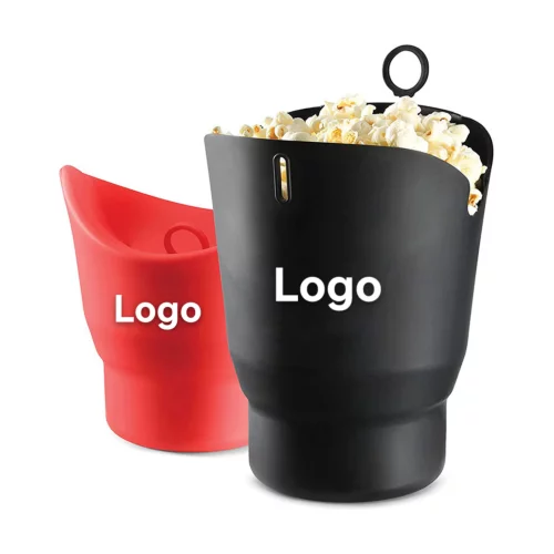 Seau à popcorn pliable en silicone pour micro-ondes
