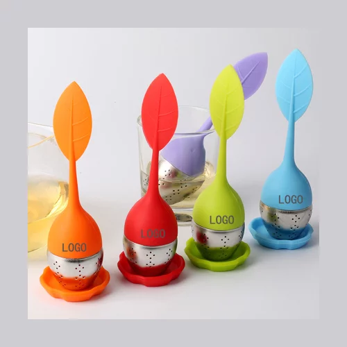 Infuseur de thé en silicone en forme de feuille