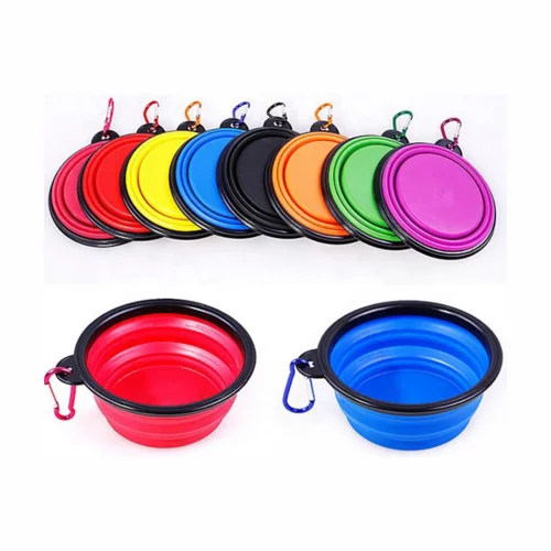 Bol pliable pour animaux de compagnie avec clip