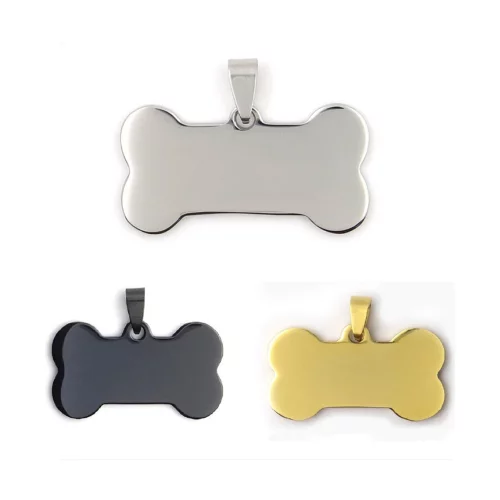 Médaillon en forme d'os pour chien