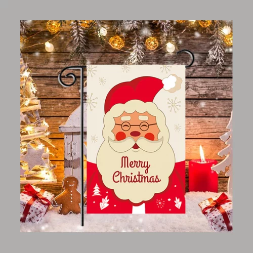 Drapeaux de jardin de Noël à double face