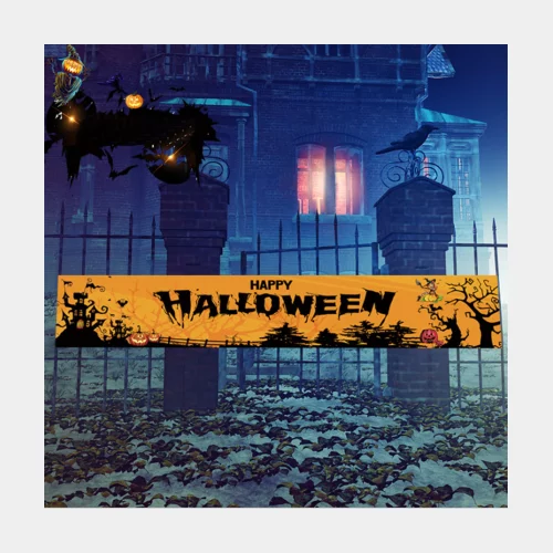 Bannière de grande taille pour Halloween de 118" x 20"