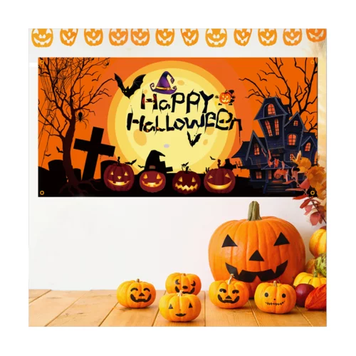Bannière d'Halloween de 70" x 35"