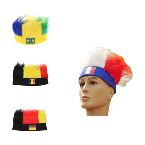 Perruque de supporter de sport avec bandeau