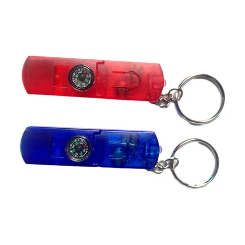 Sifflet porte-clés avec lampe et boussole