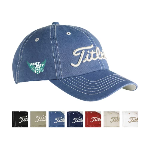 Custom Unstructured Contrast Stitch Cap