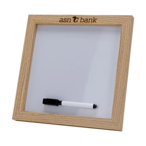 Tableau blanc magnétique avec cadre en bois