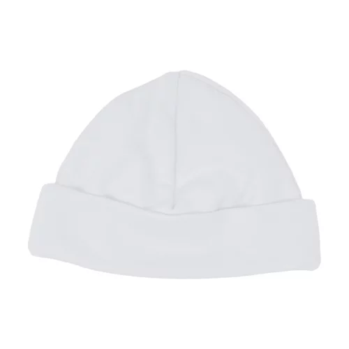 100% Cotton Interlock White Newborn Hat