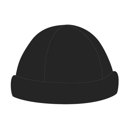 Bonnet nouveau-né en interlock de coton 100% noir