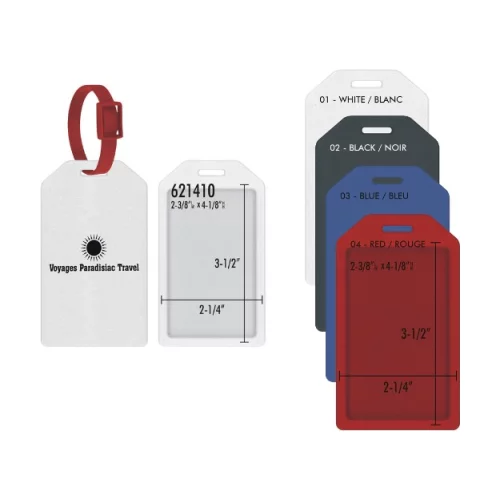 Luggage ID badge holder ''Rigid'' 2-3/8'' x 4-1/8'' - Printed Hot Stamping