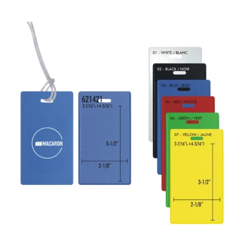 Luggage ID badge holder ''Semi Rigid'' 2-7/16'' x 4-1/4'' - Printed Hot Stamping