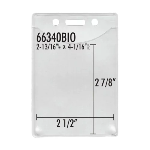 ID badge holder Enviro-friendly convention pouch ''V'' *Biodegradable*