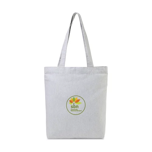 Sac fourre-tout avec fond à soufflet en coton recyclé AWARE™ - Gris clair