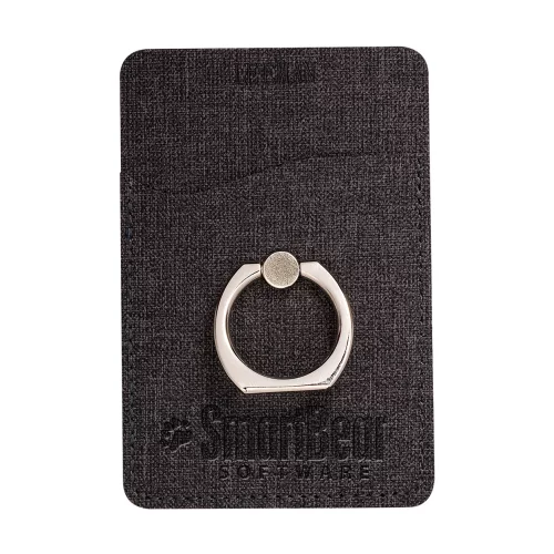 Poche de téléphone Leeman™ RFID avec support de téléphone à anneau métallique