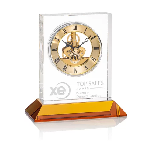 Ashland Clock on Base - Optical/Green 7¾"