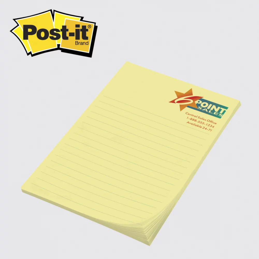Notes Post-it® personnalisées (4"x6") 25 feuilles
