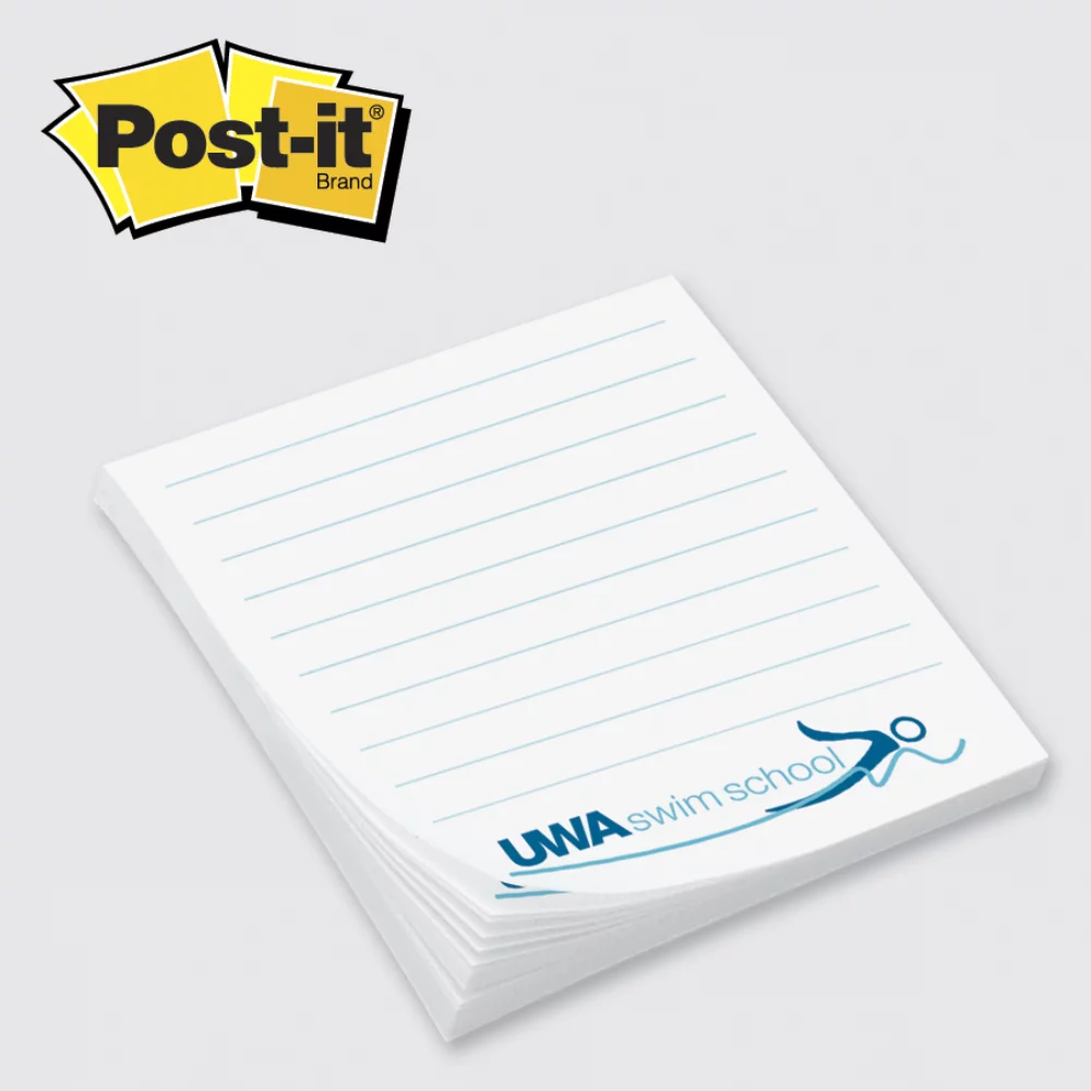 Notes Post-it® personnalisées (2 3/4"x3") 25 feuilles/ 1 couleur