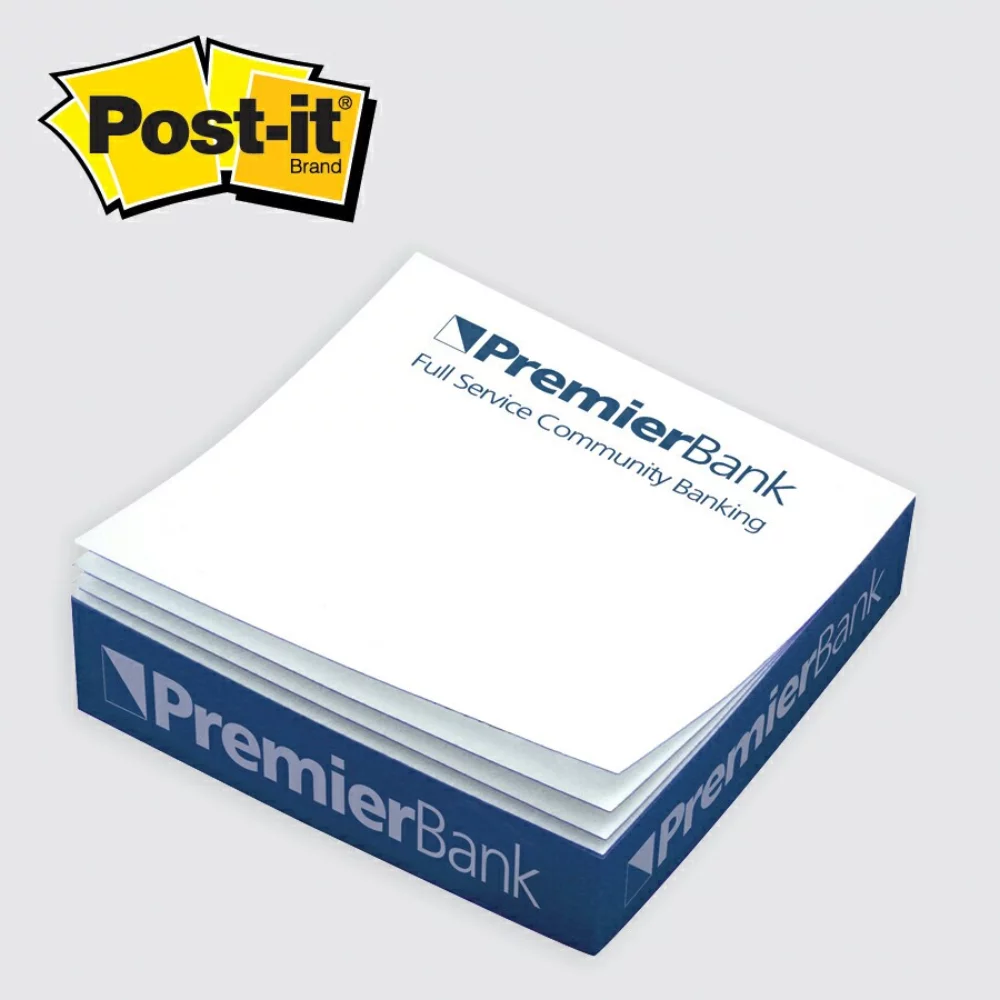 Bloc-notes Post-it® personnalisé en quart de cube (4"x4"x1")