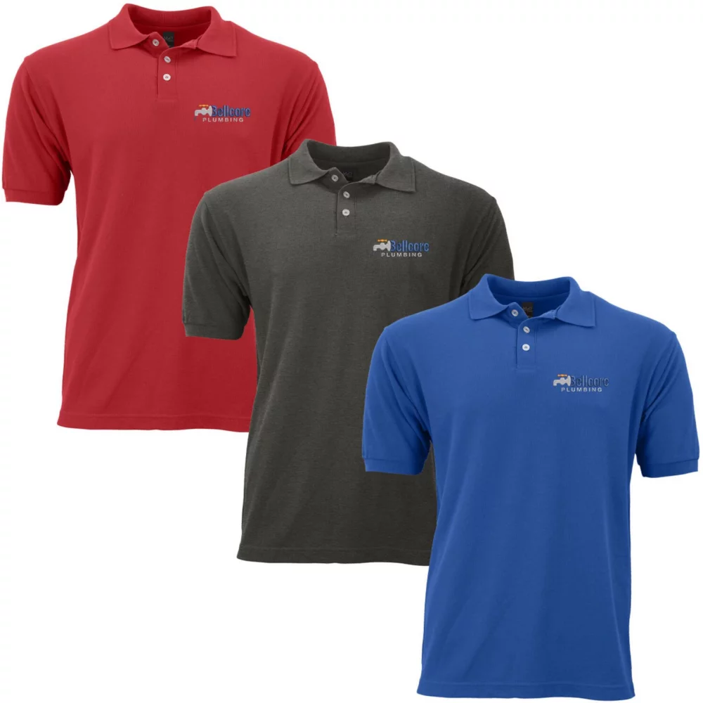 M&O Men's Soft Touch Polo Embroidered