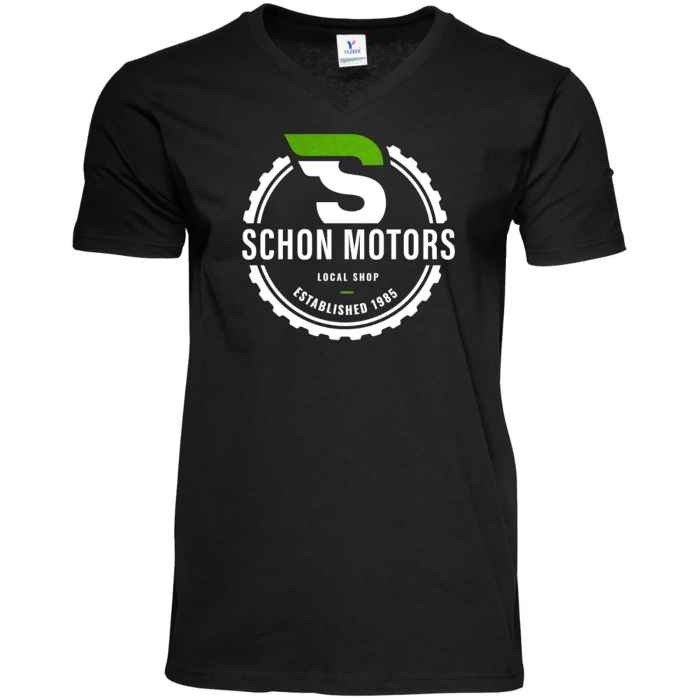 T-shirt col V pour homme en 100% coton de couleur unie.