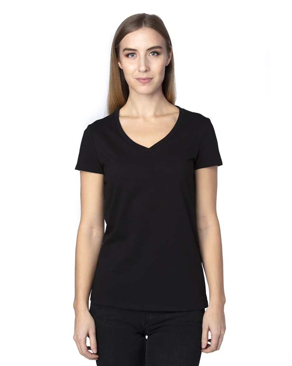 THREADFAST Ladies' Ultimate CVC V-Neck T-Shirt