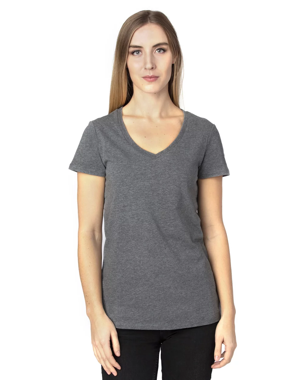THREADFAST Ladies' Ultimate CVC V-Neck T-Shirt
