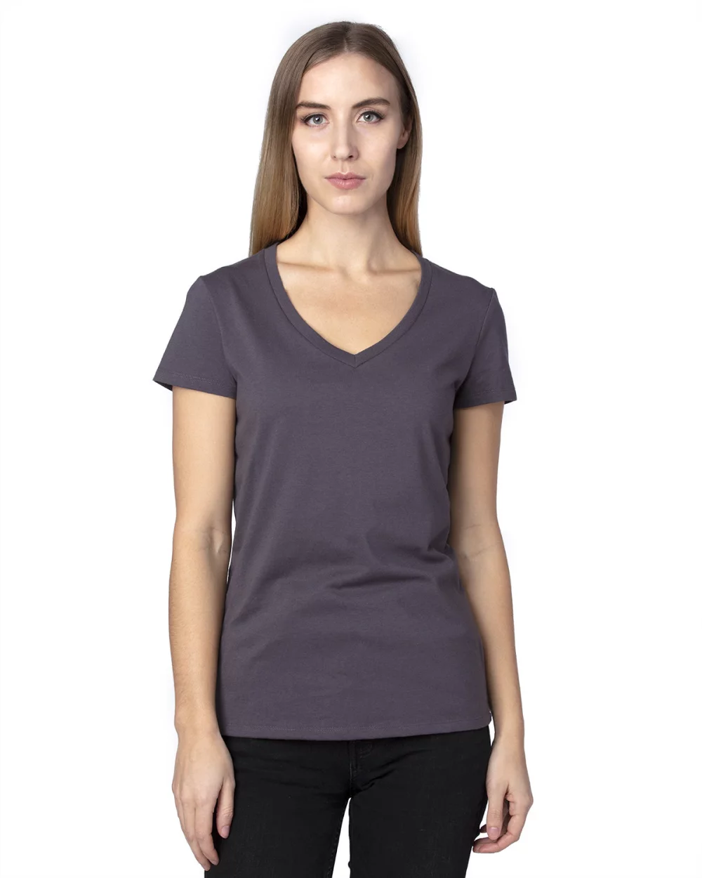 THREADFAST Ladies' Ultimate CVC V-Neck T-Shirt