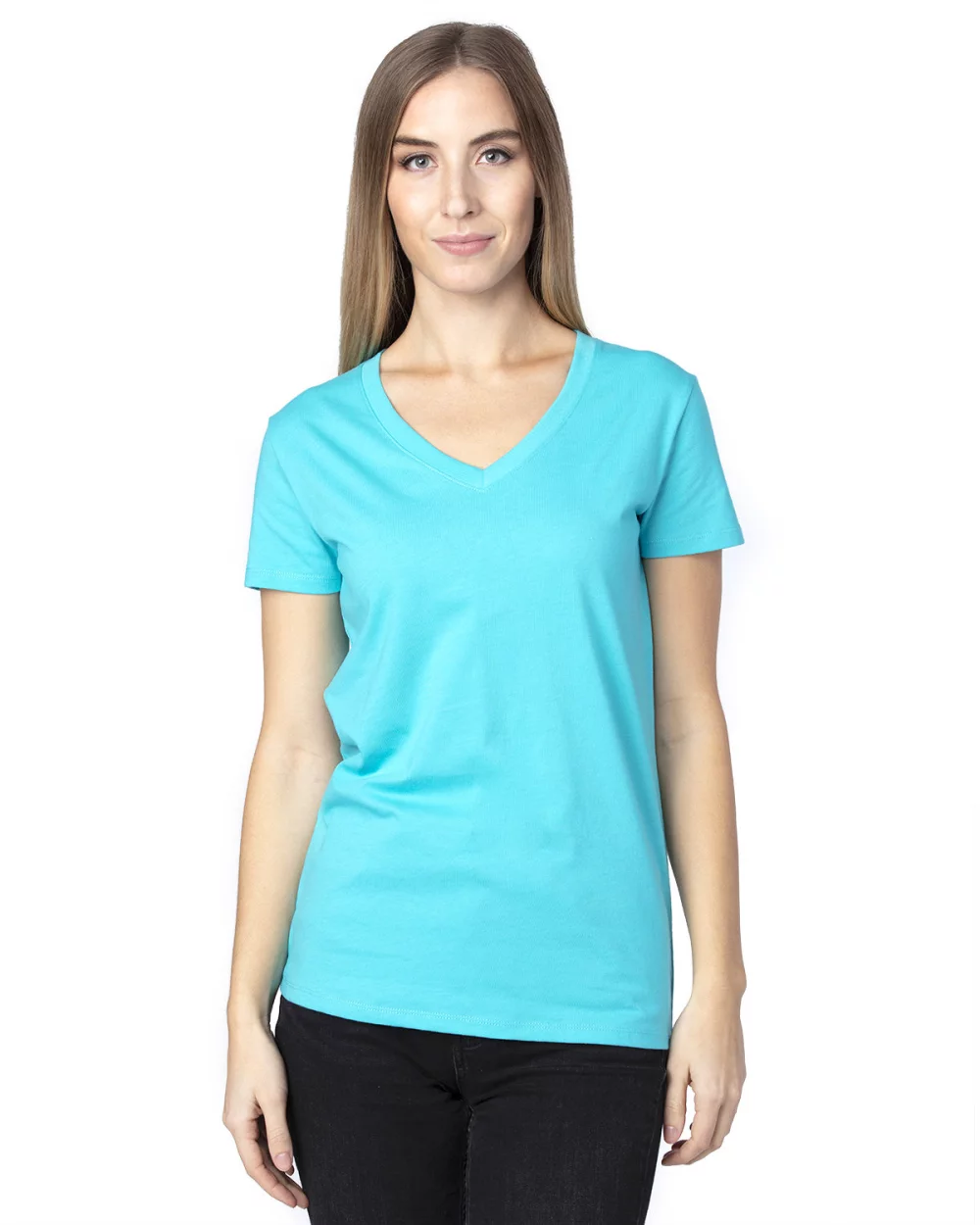 THREADFAST Ladies' Ultimate CVC V-Neck T-Shirt