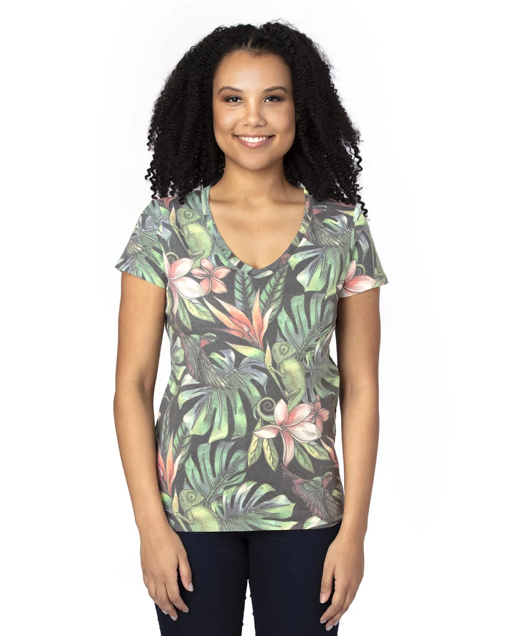 THREADFAST Ladies' Ultimate CVC V-Neck T-Shirt