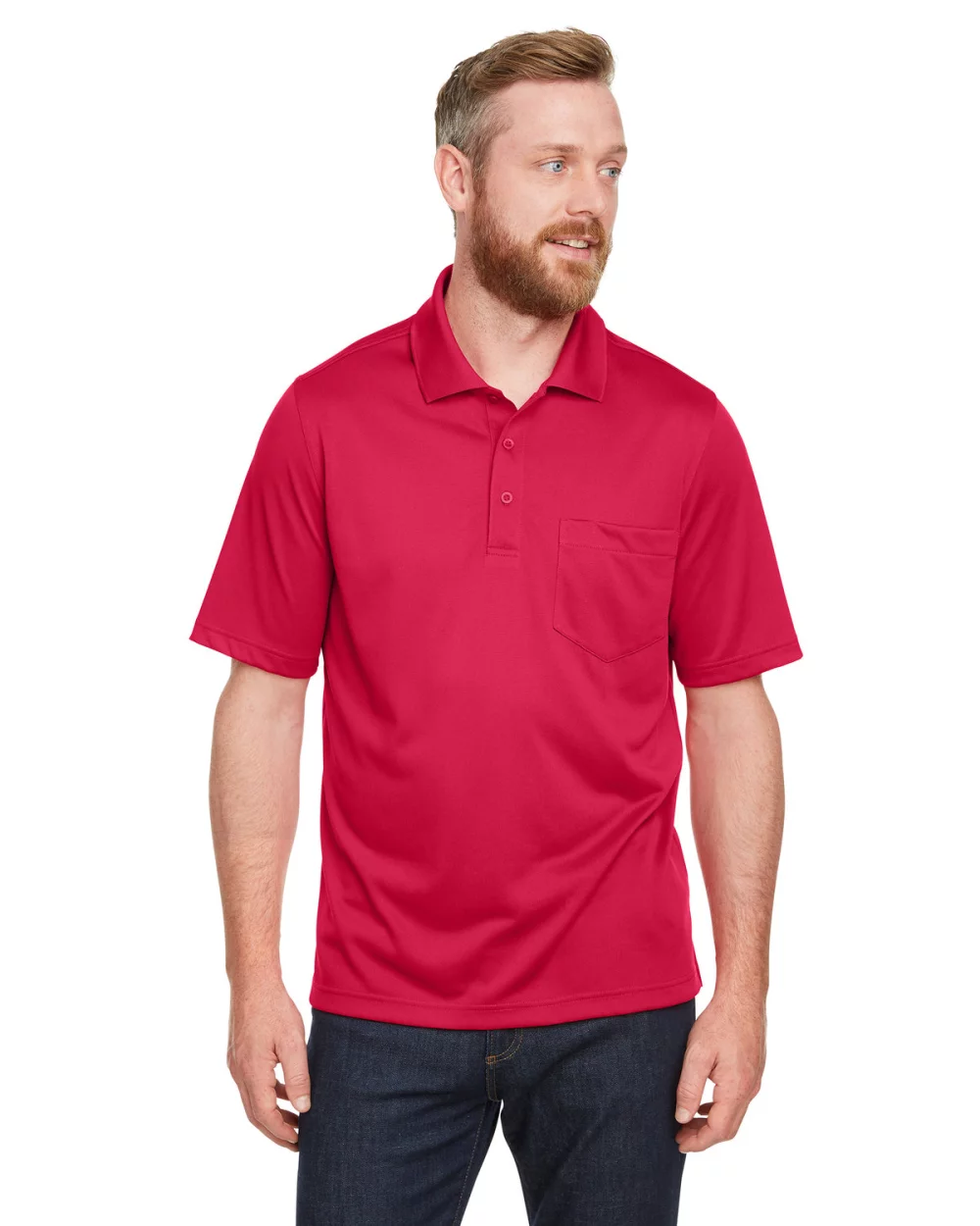 Harriton Men's Advantage Snag Protection Plus IL Pocket Polo