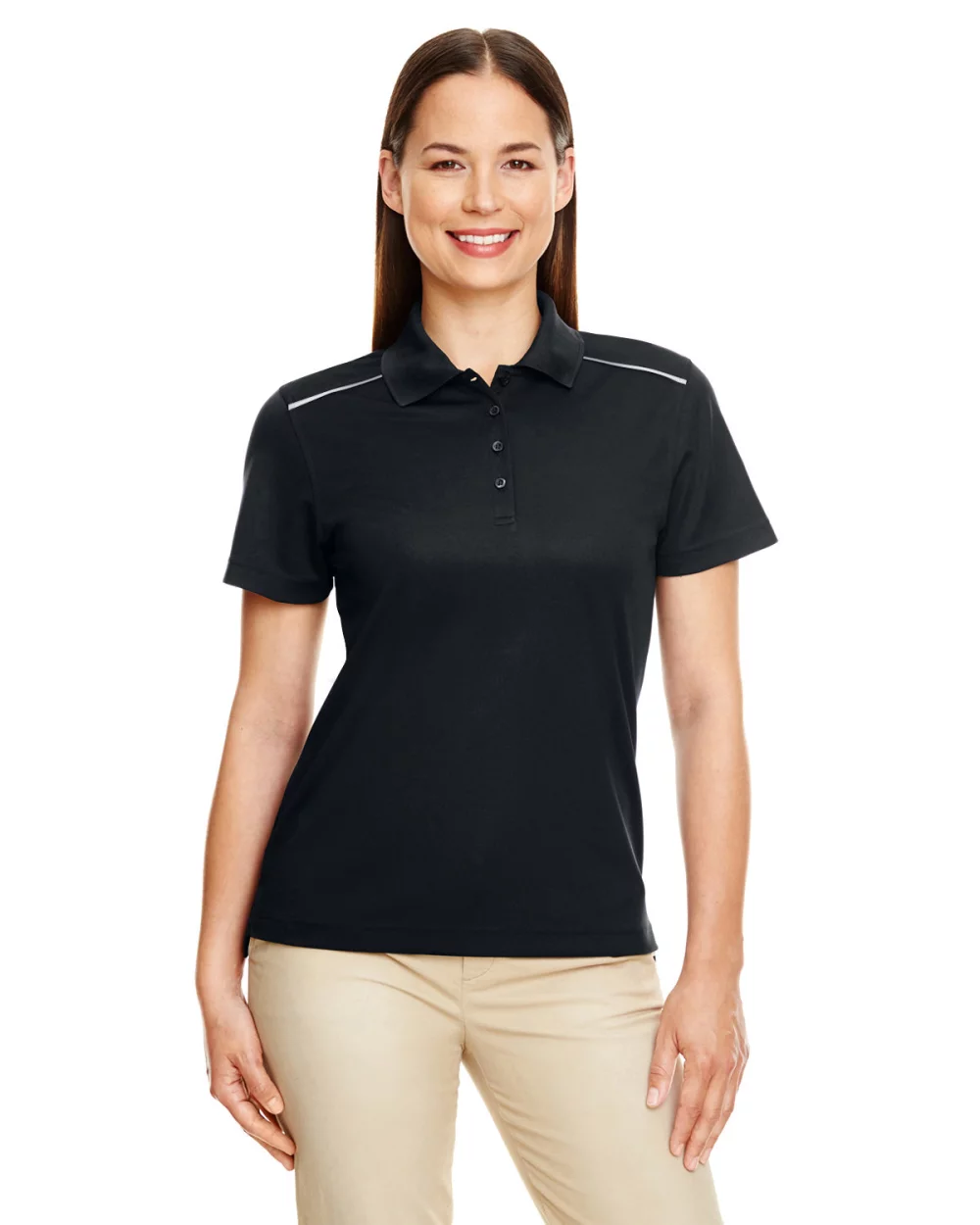 CORE 365 Ladies' Radiant Performance Piqu? Polo with Reflective Piping