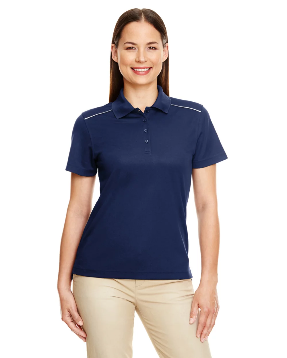 CORE 365 Ladies' Radiant Performance Piqu? Polo with Reflective Piping