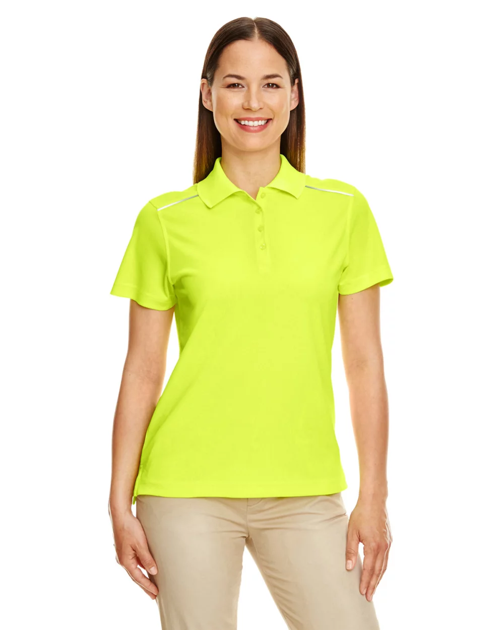 CORE 365 Ladies' Radiant Performance Piqu? Polo with Reflective Piping