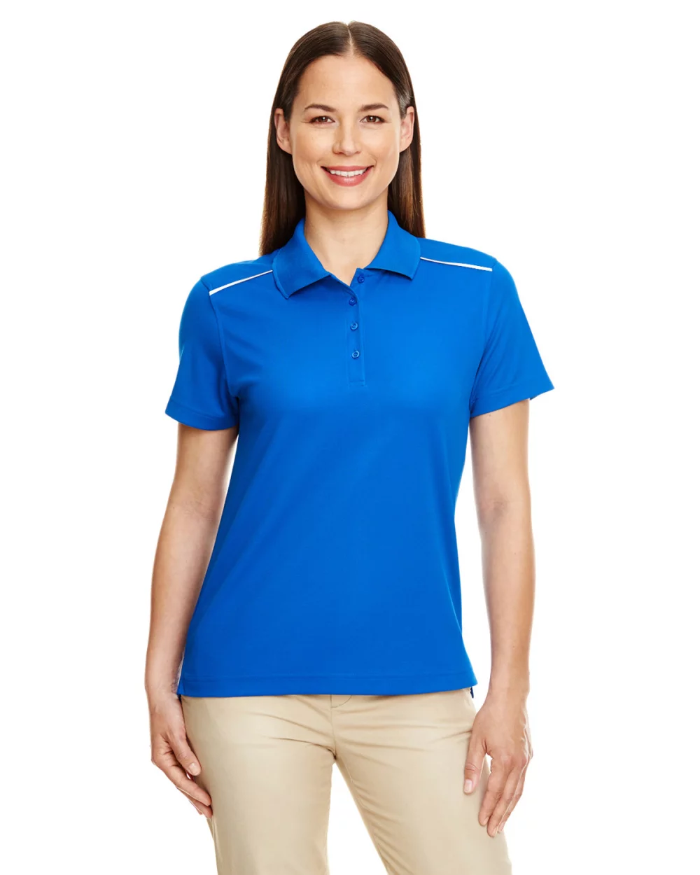 CORE 365 Ladies' Radiant Performance Piqu? Polo with Reflective Piping