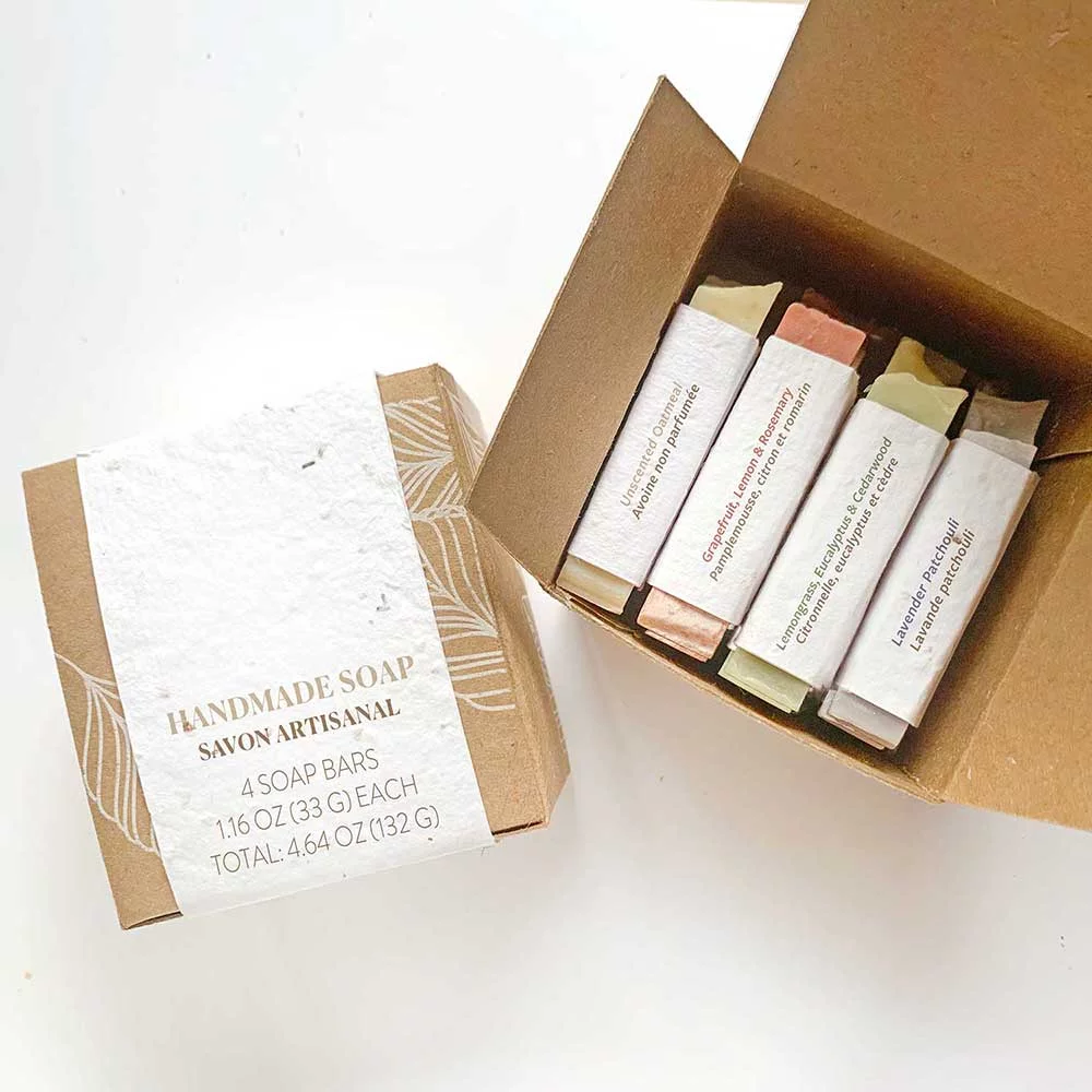 Ensembles cadeaux de savon de marque Library Box