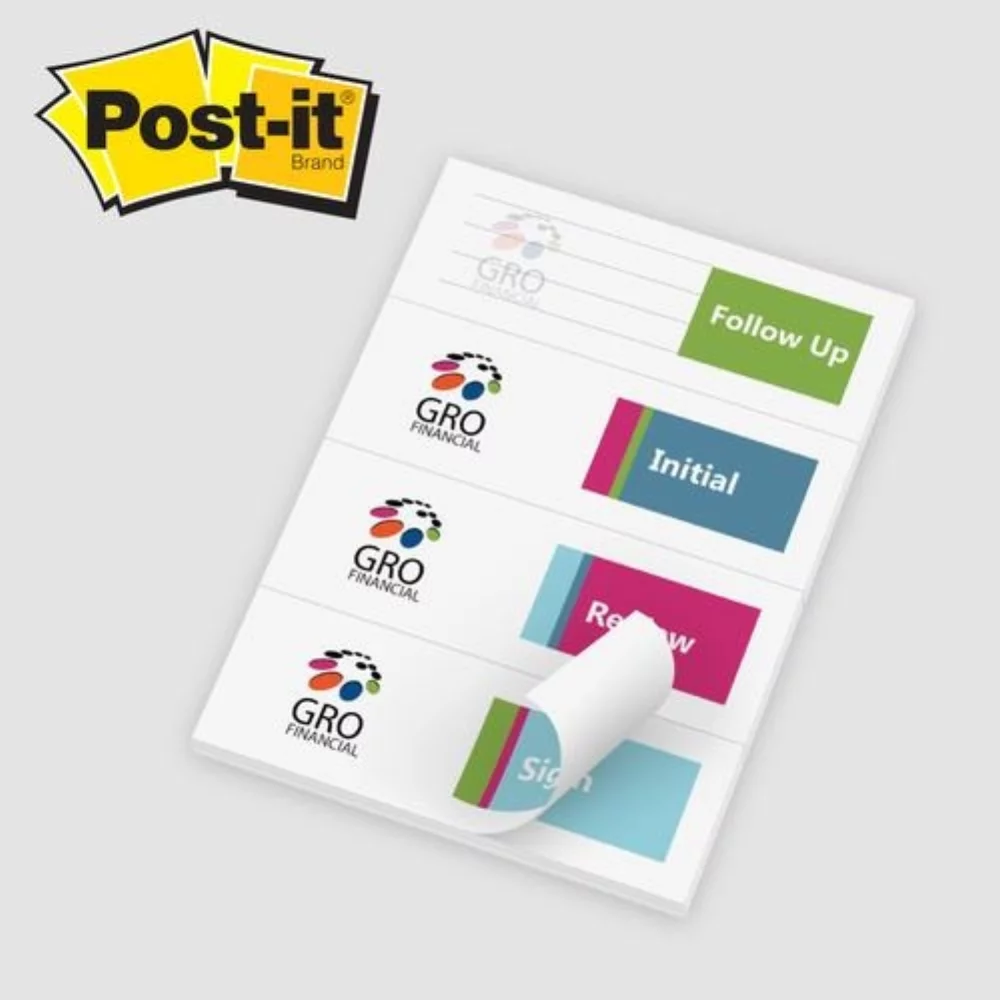Post-it® Custom Printed Page Markers (2 7/8"x4")