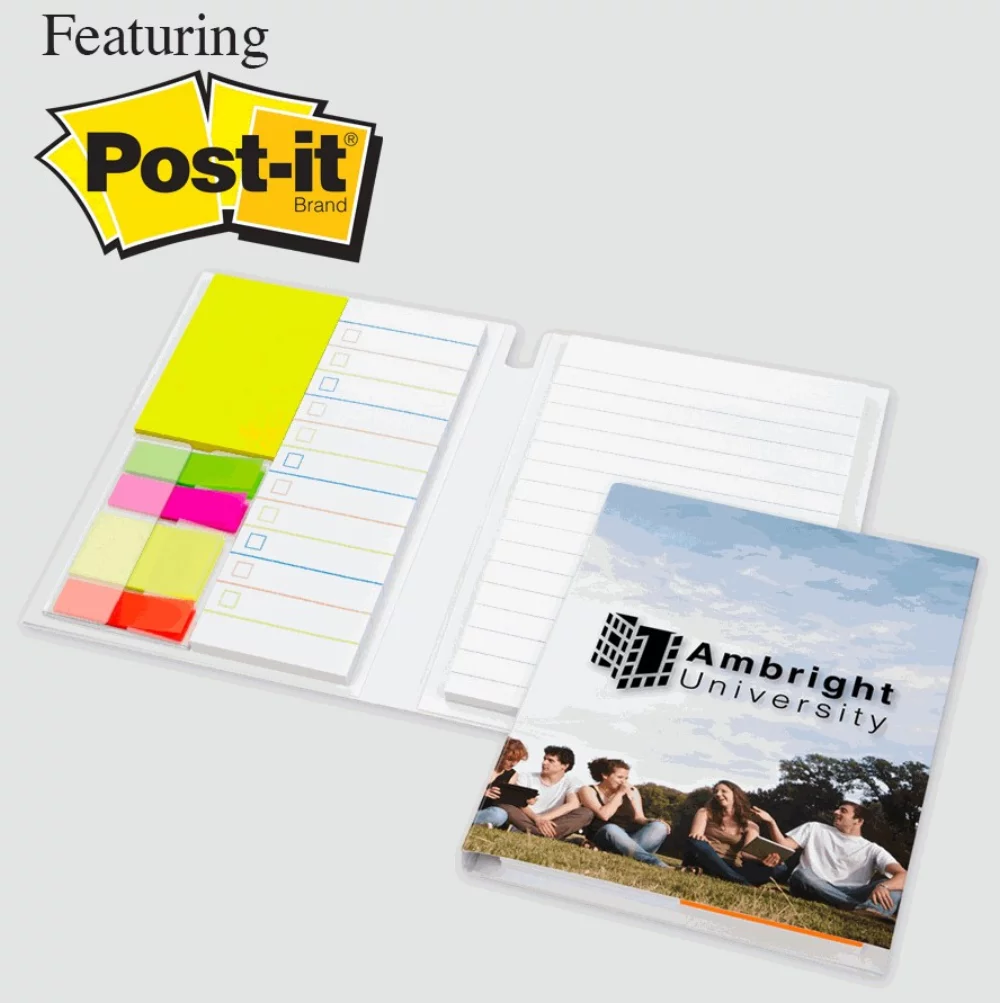 Journal essentiel avec des Post-it® et des drapeaux - Option Journal 3