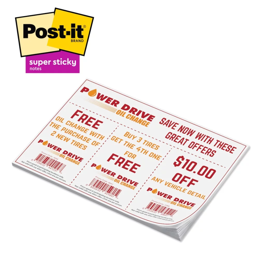 Bloc-notes Post-it® Super Sticky personnalisé 65SS - 6" x 8"