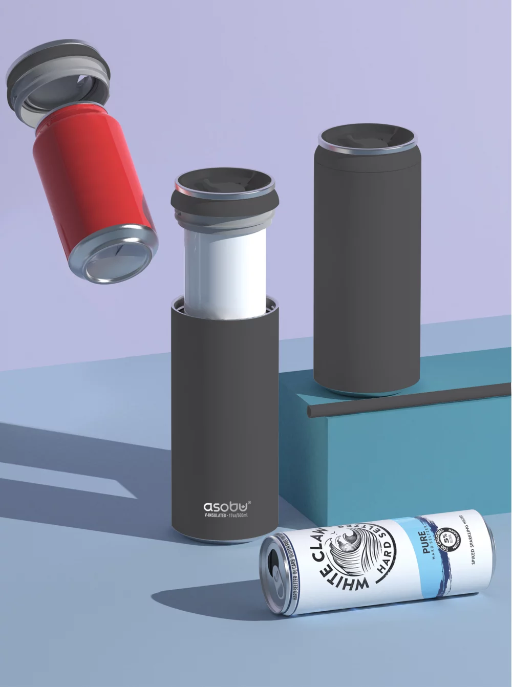 Asobu® Universal Can Cooler & Tumbler Combination