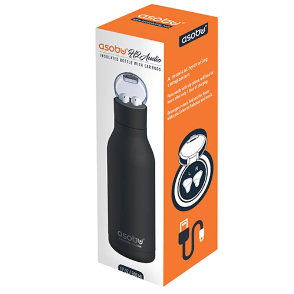 Bouteille audio ASOBU® H2 de 17 oz.